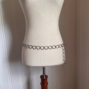 Vintage Silver Tone Chain Belt OS